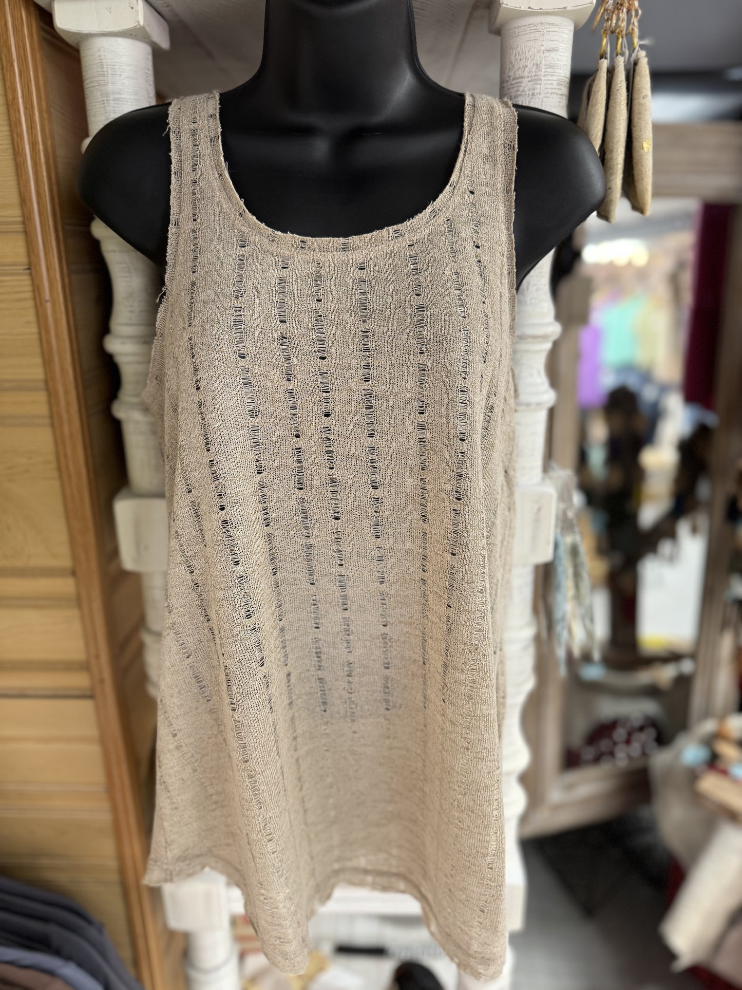 And The Why Sheer Knit Tank