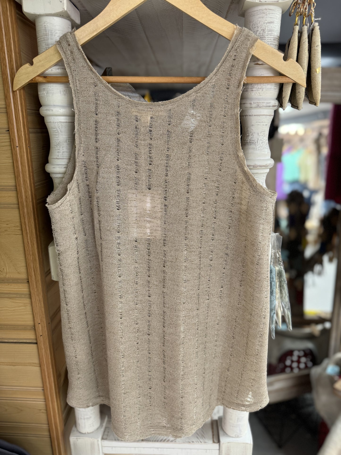 And The Why Sheer Knit Tank